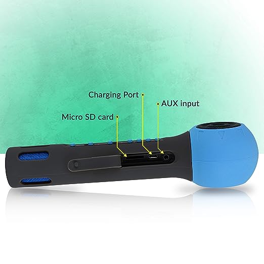 ZEBRONICS Zeb-Fun 3 W Karaoke Mic Comes with Bluetooth Supporting Speaker, mSD Card, AUX and Media Control(Blue) ZEBRONICS Zeb-Fun 3 W Karaoke Mic Comes with Bluetooth Supporting Speaker, mSD Card, AUX and Media Control(Blue)